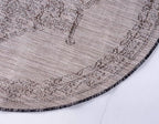Unique Loom Outdoor Traditional Collection Area Rug - Antique (4' 1" Round, Charcoal Gray/ Natural)