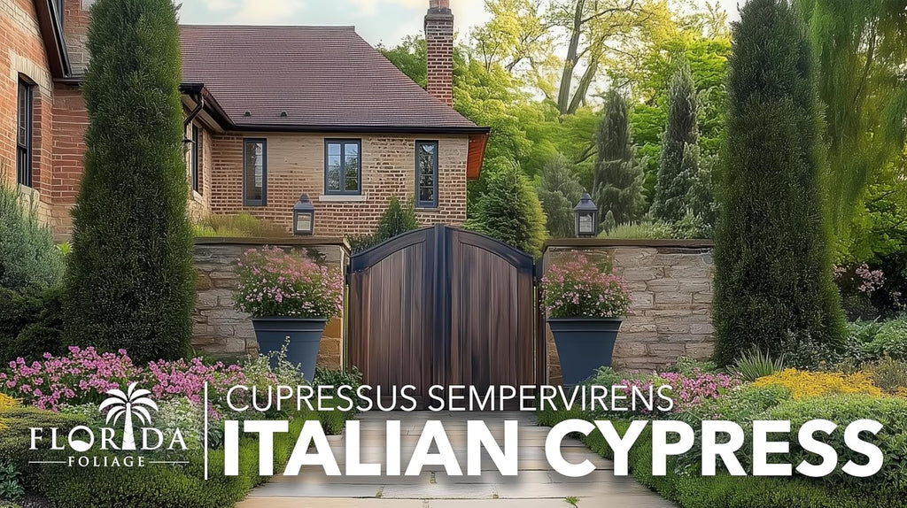 Italian Cypress | 1 Live 4 Inch Tree | Cupressus sempervirens | Narrow Evergreen Plants | Tall Privacy Landscaping | Upright Ornamental Outdoor Plant
