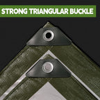 Green/Silver Heavy Duty Waterproof Tarp 5x7FT(2pack), 12mil Thick，Multifunctional tarp Whit Tear&Fade Resistant,UV Resistant,with Grommets and Reinforced Edges.
