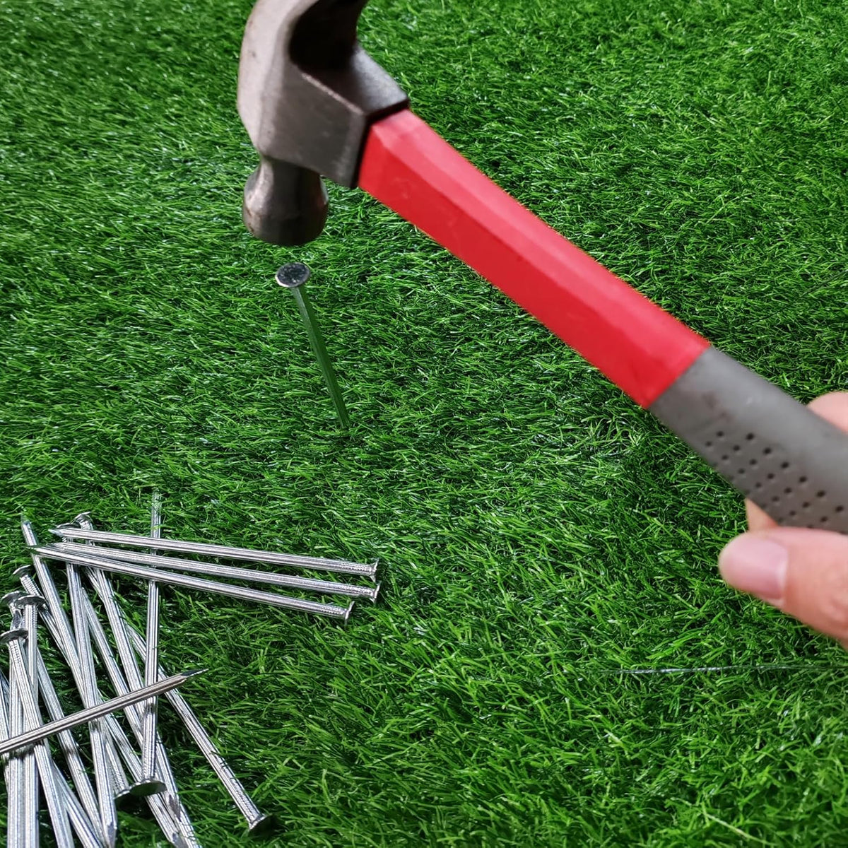 Landscape Stakes,Metal Galvanized Landscape Spikes for Artificial Turf,Tent Spikes,Paver Edging (50, 6 in)
