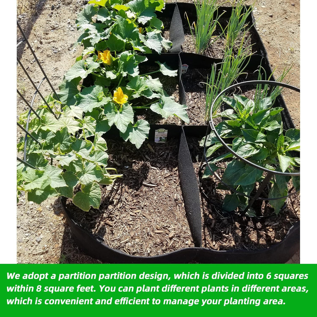 CJGQ Fabric Raised Garden Bed 4x2x1ft Garden Grow Bed Bags for Growing Herbs, Flowers and Vegetables 55 Gallon(2PACK)…
