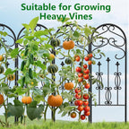 AMAGABELI Garden & Home 4 Pack 60" x 18" Metal Garden Trellis for Climbing Plants Outdoor Climbing Rose Trellis Rustproof Plant Vines Flower Vegetable Trellis for Potted Plants Support Black