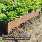 Cor-Ten Steel Landscape Edging Connector Clip with Rust Patina Finish, Pre-Rusted Cor-Ten Connector Clip, 6 in
