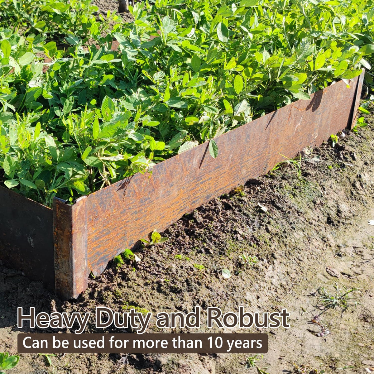 Cor-Ten Steel Landscape Edging Connector Clip with Rust Patina Finish, Pre-Rusted Cor-Ten Connector Clip, 6 in