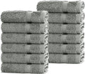 Chakir Turkish Linens | Hotel & Spa Quality 100% Cotton Premium Turkish Towels | Soft & Absorbent (12-Piece Washcloths, Gray)