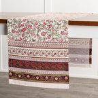 Maison d' Hermine Table Runner 100% Cotton Single Layer Table Runners 108 inches Long for Thanksgiving Christmas Decorations Home Kitchen Dining Party Wedding (Reveillon Au Jardin, 14.5" x 108")