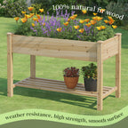 Wooden Planter Elevated Wooden Raised Garden Bed with Legs Planter Box