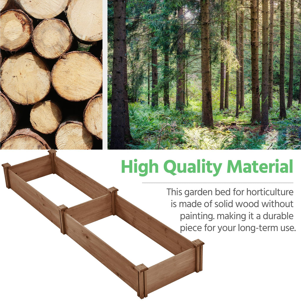 Yaheetech Raised Garden Bed Planter Box for Vegetables Growing, Dark Brown