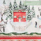 Maison d' Hermine Table Runner 100% Cotton Single Layer Table Runners 108 inches Long for Thanksgiving Christmas Decorations Home Kitchen Dining Party Wedding (Rural Christmas, 14.5" x 108")