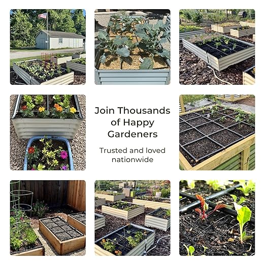 Garden Grid Watering System, 2x4 | Drip Irrigation System for Garden Beds - But Better | Pre-Assembled, Waters Every Plant, 1-Minute Setup, Lasts 5-10x Longer Than Drip | USA-Made Quality | 22.5"x44"