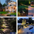 Outdoor Brass Pathway Lights - Low Voltage Landscape Path Lighting Wired, 12v Walkway Light LED IP65 Waterproof, Hat-Top Bronze for Outside Garden Yard Driveway G4 Bulb Not Included