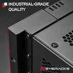 Sysracks 27U Wall Mount Server Rack Cabinet, 19” Locking Network Rack, 24” Deep, Glass Door, with Fan, PDU and Shelf