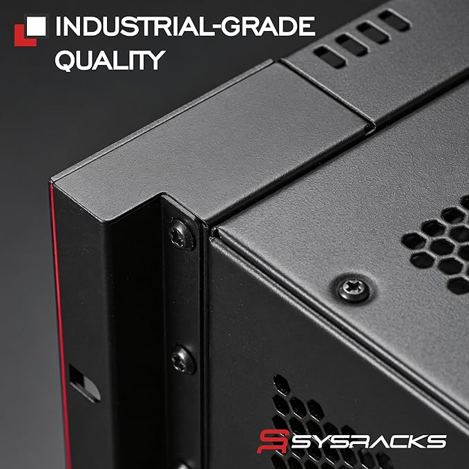 Sysracks 27U Wall Mount Server Rack Cabinet, 19” Locking Network Rack, 24” Deep, Glass Door, with Fan, PDU and Shelf