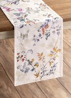 Maison d' Hermine Table Runner 100% Cotton Single Layer Table Runners 90 inches Long for Thanksgiving Christmas Decorations Home Kitchen Dining Party Wedding (Equinoxe - Beige, 14.5" x 90")