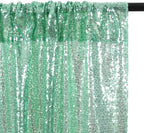 Eternal Beauty Sequin Backdrop Curtains, 2x8 Ft-2 Panels Mint Green Back Drop for Shimmer Photography Party Wedding Birthday Decor