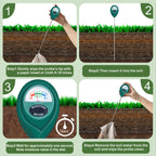 XLUX Long Probe Plant Soil Moisture Meter, Indoor Outdoor use, Battery-Free