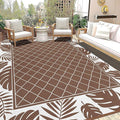 Ileading Outdoor Rug Carpet for Patio 9'x12' Waterproof Reversible Plastic Straw Rug Portable Outside Area Rug Camping Mat for Patio, Clearance, Balcony, Picnic, Pool, Beach, RV, Deck, Brown