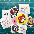 150 Custom Circle/Square BOPP Roll Labels- Personalized Stickers for Business Logo, Party, Wedding Favor, Baby Shower-Any Design Text + Image, Matte/Gloss Finish (2 Inch Square)