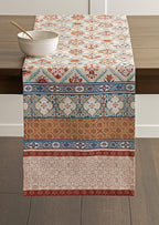 Maison d' Hermine Table Runner 100% Cotton Single Layer Table Runners 72 inches Long for Thanksgiving Christmas Decorations Home Kitchen Dining Party Wedding (Romane, 14.5" x 72")
