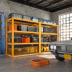 REIBII 40" W Garage Shelving 2240 LBS Storage Shelves Adjustable Heavy Duty Shelving 4 Tier Metal Shelves for Storage 59.5"H Metal Shelf for Pantry Basement Warehouse 40"W × 19.5"D × 59.5"H, 2 Pack