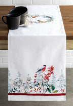 Maison d' Hermine Table Runner 100% Cotton Double Layer Table Runners 72 inches Long for Thanksgiving Christmas Decorations Home Kitchen Dining Party Wedding (Morzine, 14.5" x 72")