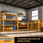 REIBII 40" W Garage Shelving 2240 LBS Storage Shelves Heavy Duty Metal Shelving 4 Tier Metal Shelves for Storage Adjustable Garage Shelf for Pantry Basement Warehouse 40" W × 19.5" D × 59.5" H