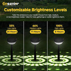 Ensenior 6-Pack Solar Lights Outdoor, Auto ON/Off 6500K LED Solar Garden Lights for Pathway, Yard, Patio, Walkway, Flower Bed, Waterproof, Energy-Efficient Landscape Lighting, Adjustable Height
