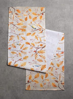 Maison d' Hermine Table Runner 100% Cotton Single Layer Table Runners 60 inches Long for Thanksgiving Christmas Decorations Home Kitchen Dining Party Wedding (Oak Leaves, 14.5" x 60")