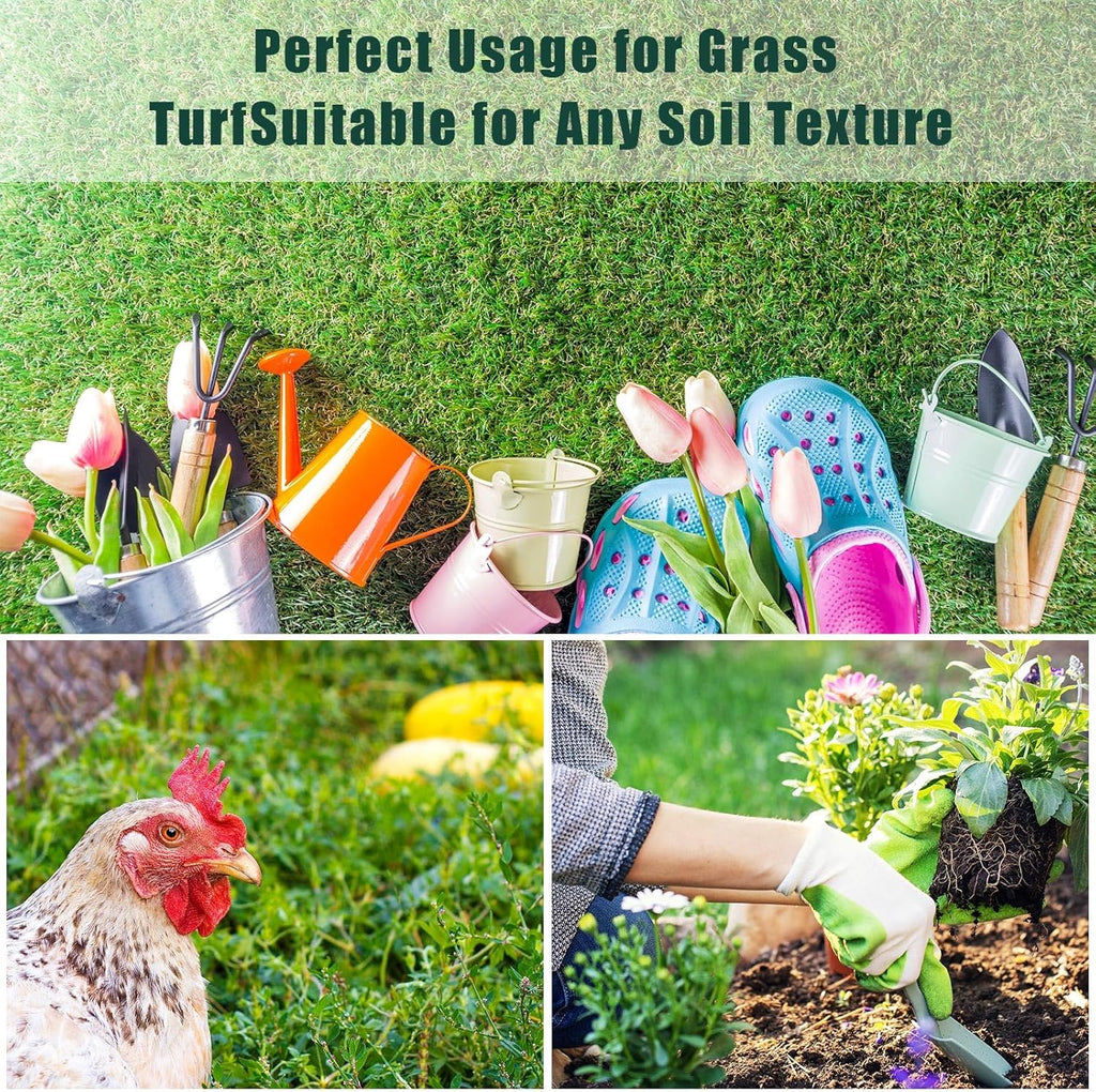 Therwen 6 Inch Turf Stakes for Artificial Grass Green Landscape Staples Bulk Galvanized Heavy Duty Garden Stake U Type Artificial Turf Stake Ground Anchor for Artificial Grass(Green, 200 Pcs)