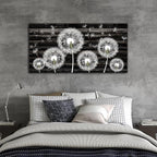 Canvas Wall Art For Bedroom Large Size Wall Decor For Living Room Fashion Wall Decorations For Kitchen Abstract Paintings Office Decor White Dandelion Flowers Pictures Artwork Posters Home Decoration