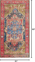 Unique Loom Outdoor Traditional Collection Area Rug - Limon (2' 7" x 5' 3" Runner, Multi/ Red)