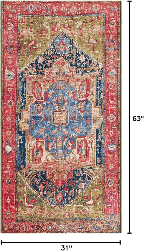 Unique Loom Outdoor Traditional Collection Area Rug - Limon (2' 7" x 5' 3" Runner, Multi/ Red)