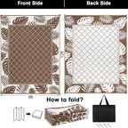 Ileading Outdoor Rug Carpet for Patio 9'x12' Waterproof Reversible Plastic Straw Rug Portable Outside Area Rug Camping Mat for Patio, Clearance, Balcony, Picnic, Pool, Beach, RV, Deck, Brown