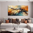 Abstract Paintings Canvas Wall Art for Bedroom - Modern Living Room Wall Decor Ready to Hang Size 24" x 48"