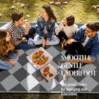 OMERAI Reversible Waterproof Outdoor Rug for Backyard,Plastic Textured Resistant Outdoors Rugs,Portable Washable Easy Cleaning Foldable Camping Beach Carpet for Patio Courtyard, 5'x8' Gray & White