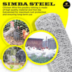 Poultry Mesh 72 inch x 50 feet x 2 inch Hole Size