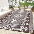 HiiARug Outdoor Rug for Patios Clearance 5'x7' Outdoor Plastic Straw Rug Waterproof Patio Camping Rug Reversible RV Mat Outdoor Area Rugs for Outdoors, RV, Patio, Backyard, Deck, Camping