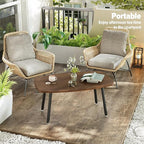 WOHOMO Folding Coffee Table Rustic Small Coffee Tables for Living Room Farmhouse Portable Table for Small Spaces Rectangular Mid Century Coffee Table, No Assembly 39.3 * 19.6 * 17.7IN, Walnut
