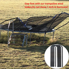 12-Inch Trampoline Wind Stakes, Extra Heavy Duty U Shaped Coated Rebar Stakes Safety Ground Anchors for Huge Garden Decoration (12)