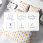 Kotton Culture Oversized King Size Duvet Cover Set 100% Egyptian Cotton - 600 Thread Count Breathable Durable Comforter Cover Zipper Closure & Corner Ties (Pastel Dreams,Oversized King 120"X98")