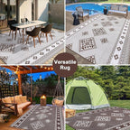 HiiARug Outdoor Rug for Patios Clearance 9'x12' Outdoor Plastic Straw Rug Waterproof Patio Camping Rug Reversible RV Mat Outdoor Area Rugs for Outdoors, RV, Patio, Backyard, Deck, Camping