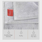 TEXTILOM 100% Turkish Cotton Oversized Luxury Bath Sheets, Jumbo & Extra Large Bath Towels Sheet for Bathroom and Shower with Maximum Softness & Absorbent (40 x 80 inches)- Light Grey