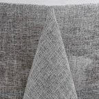maxmill Flaxy Faux Linen Table Cloth with 2-Tone Slubby Texture Wrinkle Resistant Anti-Shrink Soft Tablecloth for Kitchen Dining Tabletop for Banquet Parties Rectangle 60 x 140 Inch Light Grey