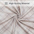 MYSKY HOME Table Cloth 60x102 in Rectangle, Heavy Duty Linen Look Waterproof Tablecloths Farmhouse Tablecloth, Wrinkle Free Table Cover with Black Plaid for Kitchen Dining, Party