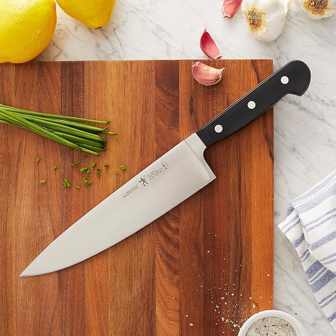 HENCKELS Classic Razor-Sharp 8-inch Slicing Knife, German Engineered Informed by 100+ Years of Mastery, Stainless Steel
