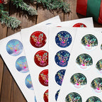 CALLIE Personalized Christmas Stickers with Custom Name, Waterproof Custom Christmas Name Tags Stickers, Peel and Stick Christmas Gift Tags (Cute Christmas Neon Reindeer)