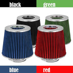 Mortar Aftermarket Auto Air Filter Replacement - Car Enthusiast Class Universal Cold Air Intake Gulps in More Air for More Engine Power & Passionate Induction Sound, 3 In, Black