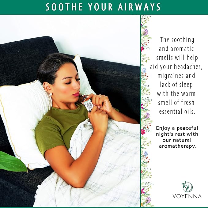 Essential Oil Breathe Blend for Diffuser, Humidifier, Aromatherapy & Rub with Peppermint & Eucalyptus Oils | for Headache, Allergy & Congestion