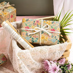 WRAPAHOLIC 30 Inch Jumbo Kraft Floral Wrapping Paper Roll - 30 Inch x 100 Feet Jumbo Roll - Spring Summer Garden Flower Design Perfect for Wedding, Bridal Shower, Birthday