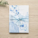 PONATIA 50 PCS Vellum Jackets for 5x7 Invitations - Vellum Paper 5x7 Jackets - 135GSM Blue Girl Butterfly Quinceanera Invitations Wraps - Transparent Cards